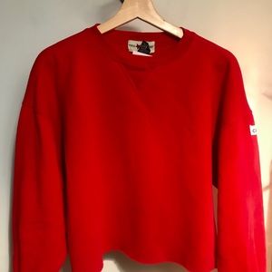 Vintage limited cropped red crew neck